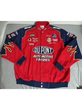 Vintage Jeff Gordon Jacket Mens 3XL NASCAR Racing DuPont 24 Flames Chase 2000s